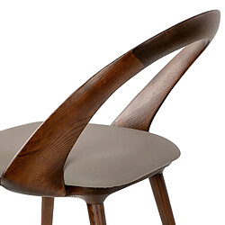 Angel Cerda Chaise en similicuir noyer et vison pas cher