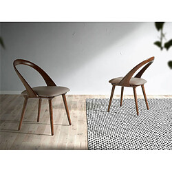 Avis Angel Cerda Chaise en similicuir noyer et vison