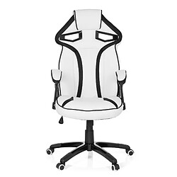 Chaise gaming / Chaise de bureau GUARDIAN simili cuir blanc / noir hjh OFFICE