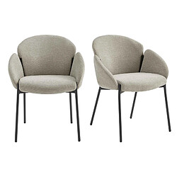 Moloo CANDICE-Chaise en tissu Luxury Grège (x2)