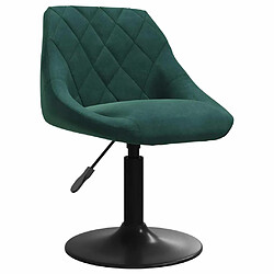 VidaXL Chaise pivotante - Vert foncé