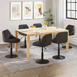 vidaXL Chaises pivotantes - Noir Velours