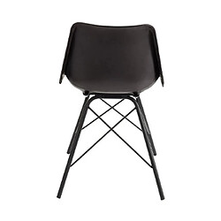 Acheter MES Chaise Repas Cuir et Fer Noir