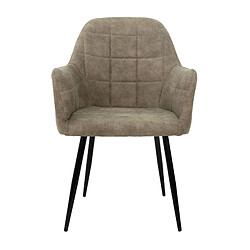 ecd germany Chaises - Set de 4 - Gris Beige