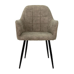 ecd germany Chaises - Set de 4 - Gris Beige