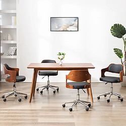 VIDAXL Chaises pivotantes lot de 4 - Noir