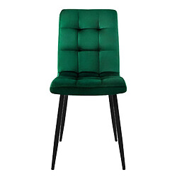 ML-Design Chaise de Salle à Manger Set de 4 Vert Foncé
