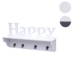 Mendler Garderobe murale HWC-D41 Happy - Blanc