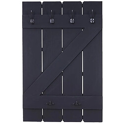 Mendler Garderobe murale HWC-D13 - Gris foncé shabby