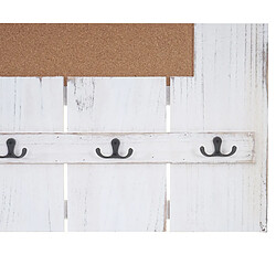 Mendler Portemanteau mural vestiaire - Blanc pas cher