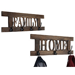 Mendler Lot de 2 vestiaires muraux - Marron