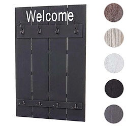 Mendler Garderobe murale HWC-C89 Welcome - Gris foncé
