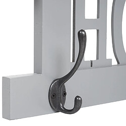 Mendler Portemanteau mural métal - Gris pas cher