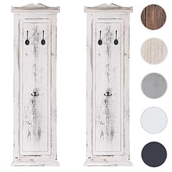 Mendler Patère murale en bois - Blanc