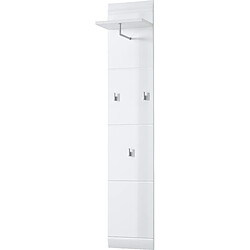 Pegane Vestiaire ouverte en bois MDF laqué blanc, L 30 x H 152 x P 23 cm