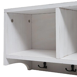 Acheter Mendler Étagère vestiaire murale - Blanc