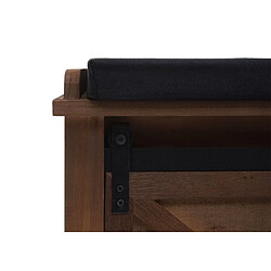 Mendler Banc à chaussures métal - Marron