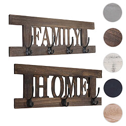 Mendler Lot de 2 vestiaires muraux - Marron