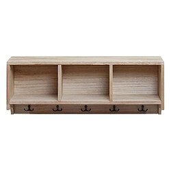 Mendler Étagère murale vestiaire - Brun pas cher