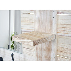 Avis Mendler Vestiaire mural avec miroir - Brun