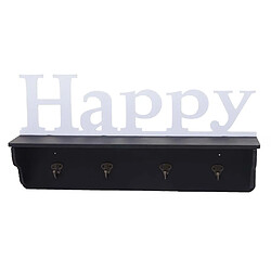 Mendler Vestiaire mural en pin - Noir