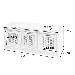 Mendler Banc HWC-J49 - Marron/Noir