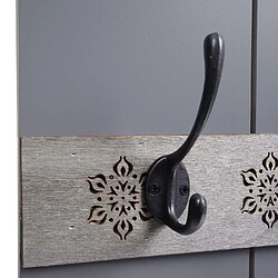 Mendler Portemanteau mural métal - Gris