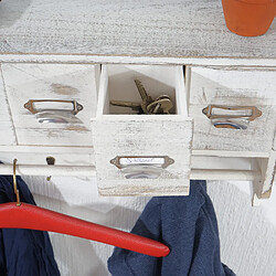 Mendler Vestiaire portemanteau métal - Blanc pas cher