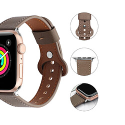 Sangle cuir sport Apple Watch 42mm - B07 Brown