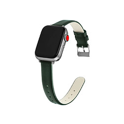 B22 Green Watch Bracelets de remplacement 41mm 40mm 38mm Petite taille Sangle de sport en cuir de taille pour Apple IWatch 7654321 SE