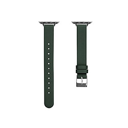 B22 Green Watch Bracelets de remplacement 41mm 40mm 38mm Petite taille Sangle de sport en cuir de taille pour Apple IWatch 7654321 SE