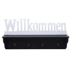 Mendler Vestiaire mural en pin - Noir