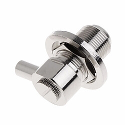 Wewoo Connecteur RF UHF femelle SO239 Connecteur coaxial - SO239 UHF femelle à angle droit - 50 ohm - Cuivre plaqué or