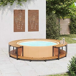 Avis vidaXL Cadre de Spa 273x53 cm Bois