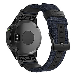 Garmin Fenix 5 Plus - Bracelet cuir bleu