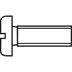 Toolcraft 888014 - M1.4x6 Vis cylindrique - Tête plate - Acier zingué - DIN 84