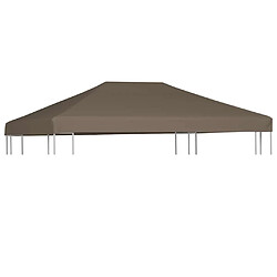vidaXL Toile supérieure de gazebo 3x4 m - Taupe