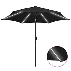 vidaXL Parasol 300 cm LED - Noir