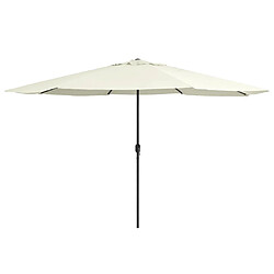 vidaXL Parasol de jardin - Blanc sable 390 cm