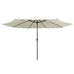vidaXL Parasol de jardin - Blanc sable 390 cm