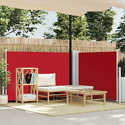 VIDAXL Auvent latéral rétractable - Rouge 120 x 600 cm