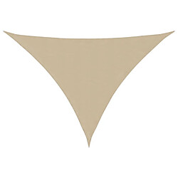 VIDAXL Voile de parasol Tissu Oxford Triangulaire Beige