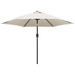 VIDAXL Parasol blanc sable Ø3 m - Acier
