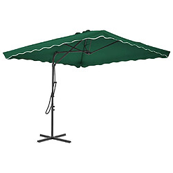 VidaXL Parasol d'extérieur avec mât en acier - 250 cm - Vert