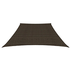 Helloshop26 Voile toile d'ombrage PEHD 3/4 x 2 m - Marron