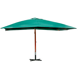 VidaXL Parasol flottant avec bois - 300 x 400 cm - Vert