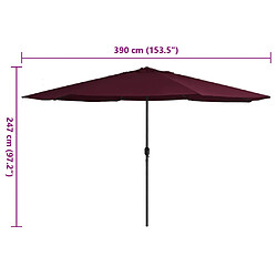 vidaXL - Parasol de jardin 390 cm pas cher