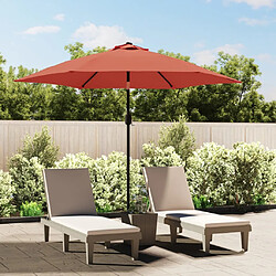 vidaXL Parasol de jardin LED - Terre cuite