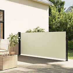 vidaXL Auvent latéral rétractable - Crème 120x500 cm Auvent latéral rétractable - Crème - 120 x 500 cm - Polyester - Résistance à l'eau, UV