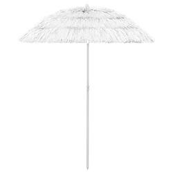 vidaXL Parasol de Plage Hawaii Blanc